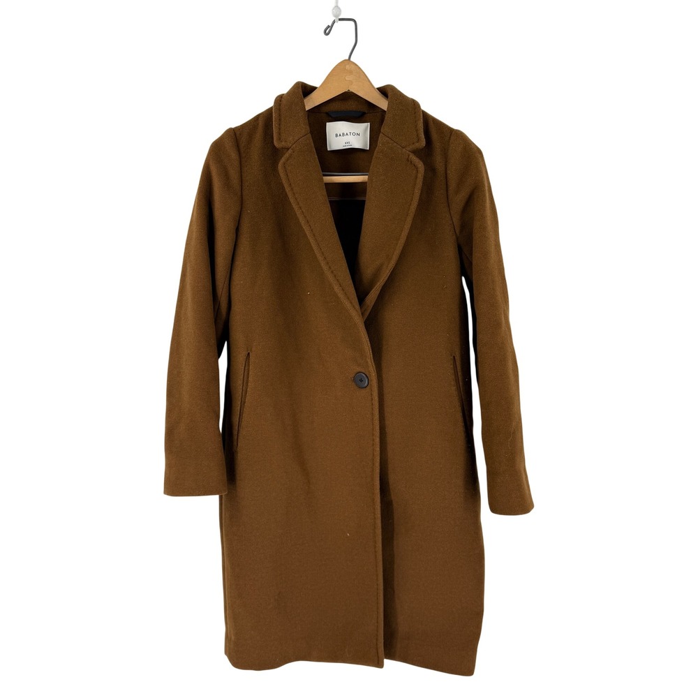 Babaton Stedman Coat Brown XXS Wool Blend Outerwear Minimalist Classic